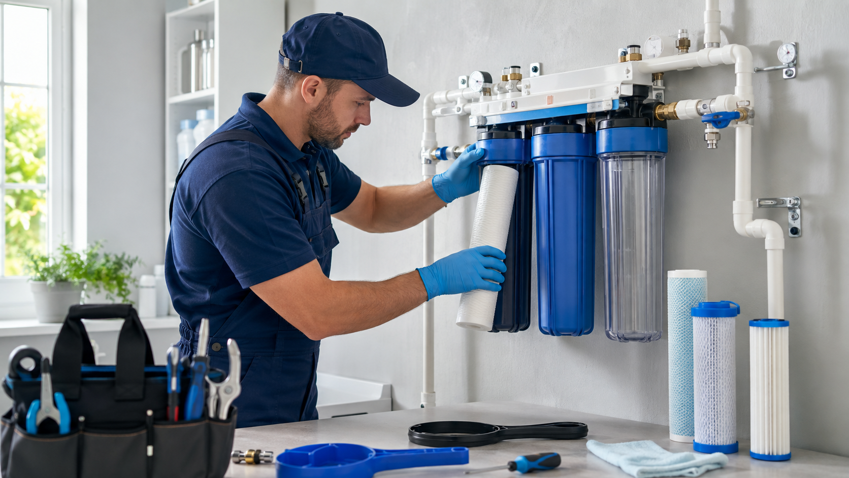 Mantenimiento preventivo de filtros de agua residenciales